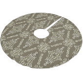 Ethnic Hand Drawn Boho Tile Polyester Weihnachtsbaumdecke (Schrägansicht)