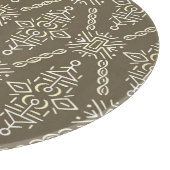 Ethnic Hand Drawn Boho Tile Schneidebrett (Ecke)