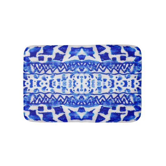Ethnic Indigo Arrow Indianermuster Badematte (Vorderseite)
