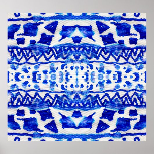 Ethnic Indigo Arrow Indianermuster Poster (Vorne)