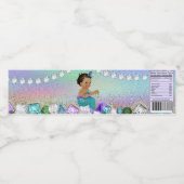 Ethnic Jewel Mermaid Baby Dusche Wasserflaschenetikett (Einzelnes Label)