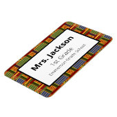 Ethnic Kente K84 Lehrer 1. Klasse Magnet (Linke Seite)