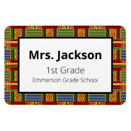 Ethnic Kente K84 Lehrer 1. Klasse Magnet