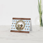 Ethnic Lil Cowboy und Teddy Bar Danke, Anmerkungen Dankeskarte (Vorderseite)