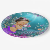 Ethnic Little Mermaid Baby Paper Teller (Schrägansicht)