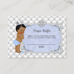 Ethnic Little Prince Baby Diaper Raffle Ticket Begleitkarte