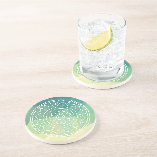 Ethnic mandala Blume boho inspirierend Getränkeuntersetzer (Seite)