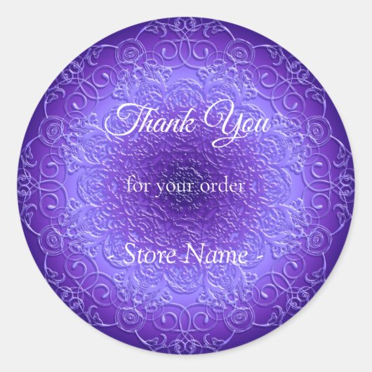 Ethnic Mandala Design Runder Aufkleber (Vorderseite)