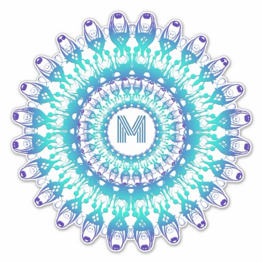 Ethnic Mandala Design Sticker (Vorderseite)