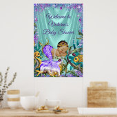 Ethnic Mermaid Baby Dusche Begrüßungszeichen Poster (Küche)