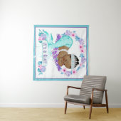 Ethnic Mermaid Baby Shooting Background Banner Wandteppich (Beispiel (Horizontal))