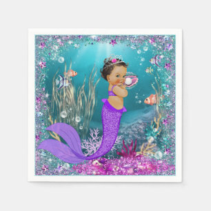 Ethnic Mermaid Baby Shower Napkins Serviette