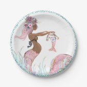 Ethnic Mermaid Baby Showpaper Teller (Vorderseite)