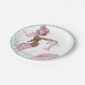 Ethnic Mermaid Baby Showpaper Teller (Schrägansicht)