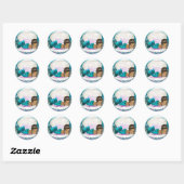 Ethnic Mermaid Girl Baby Shower Stickers (Blatt)