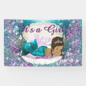 Ethnic Mermaid Princess Baby Shower Banner (Horizontal)