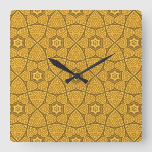 Ethnic modern geometric pattern quadratische wanduhr (Vorderseite)
