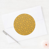 Ethnic modern geometric pattern runder aufkleber (Umschlag)