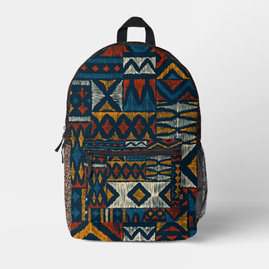 Ethnic motif chitenge Africa Print Cut Sew Bag Bedruckter Rucksack (Vorderseite)