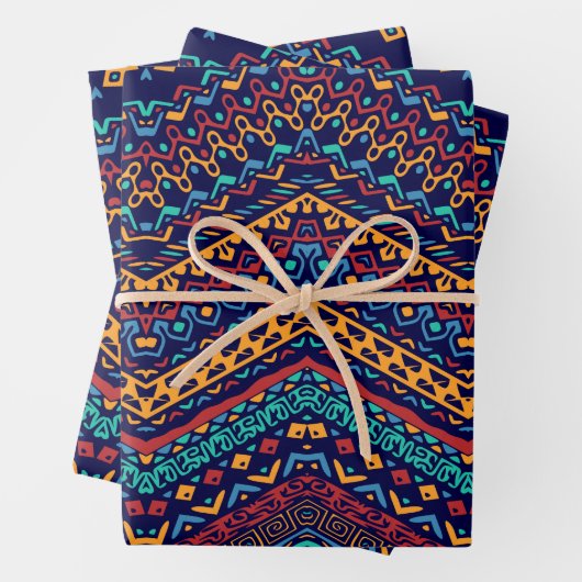 Ethnic Motifs Geschenkpapier Set (Beispiel)
