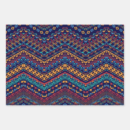 Ethnic Motifs Geschenkpapier Set (Vorderseite)