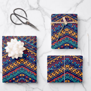 Ethnic Motifs Geschenkpapier Set