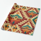 Ethnic Motifs Retro Custom Muster Geschenkpapier (Ungerollt)