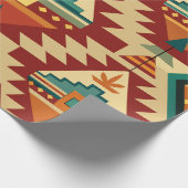 Ethnic Motifs Retro Custom Muster Geschenkpapier (Ecke)