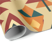 Ethnic Motifs Retro Custom Muster Geschenkpapier (Rolleneckpunkt)