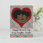 Ethnic Mud Cloth Valentine's Day to Daughter (Stehend Vorderseite)