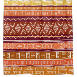 Ethnic Mudcloth Muster Duschvorhang