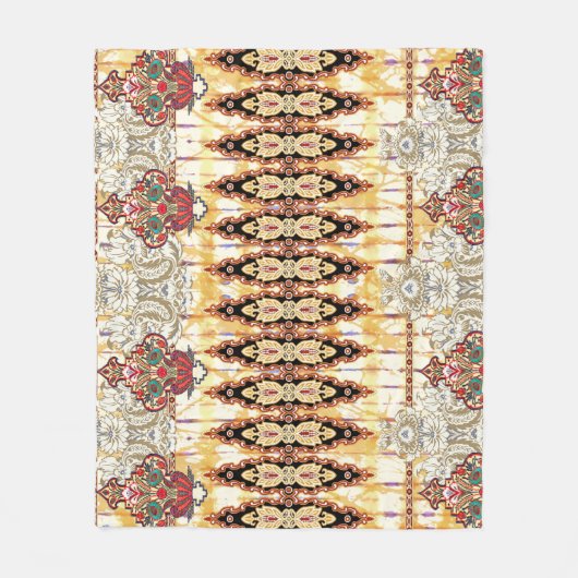 Ethnic Mughal: Blumenmuster Fleecedecke (Vorderseite)