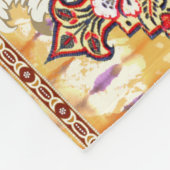 Ethnic Mughal: Blumenmuster Fleecedecke (Ecke)