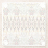 Ethnic Mughal: Blumenmuster Glasuntersetzer (Rückseite)