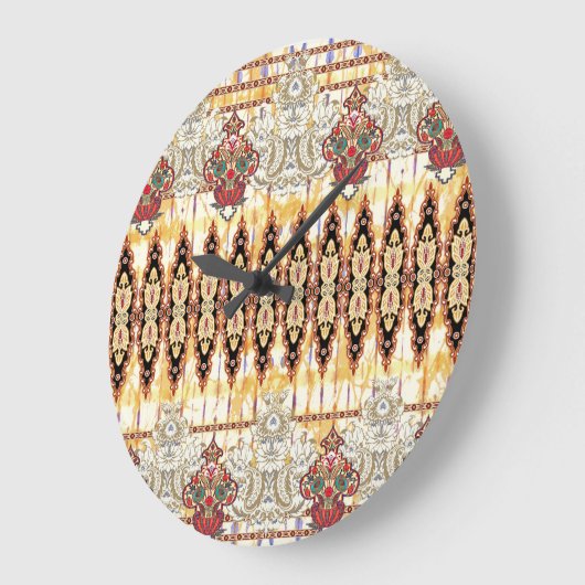 Ethnic Mughal: Blumenmuster Große Wanduhr (Winkel)