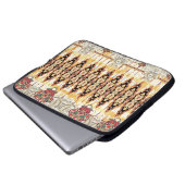 Ethnic Mughal: Blumenmuster Laptopschutzhülle (Vorne Knopf)
