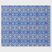 Ethnic Muster blaue und lila Geschenkverpackung Geschenkpapier (Flach)