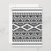 Ethnic-Muster Postkarte (Vorne/Hinten)