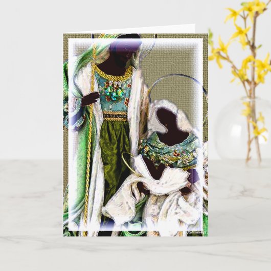 Ethnic Nativity Scene Karte (Gelbe Blume)