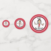 Ethnic Nurse Cartoon Abschluss Red Party Table Konfetti (Rückseiten)