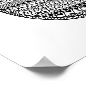 Ethnic Owl Ink Zeichne 2 Poster (Ecke)