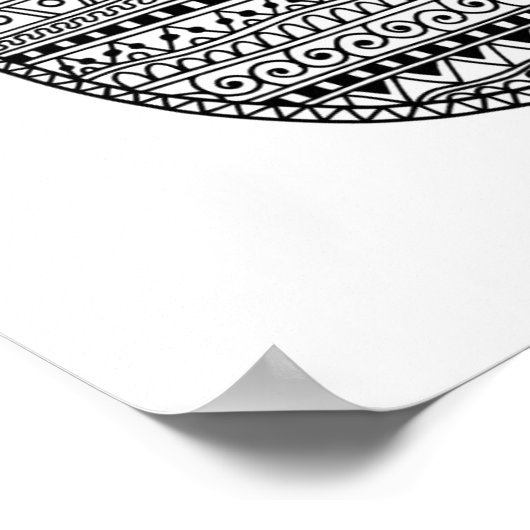 Ethnic Owl Ink Zeichne 2 Poster (Ecke)