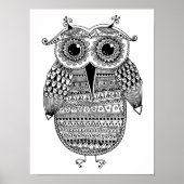 Ethnic Owl Ink Zeichne 2 Poster (Vorne)