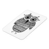 Ethnic Owl Ink Zeichnend Magnet (Linke Seite)