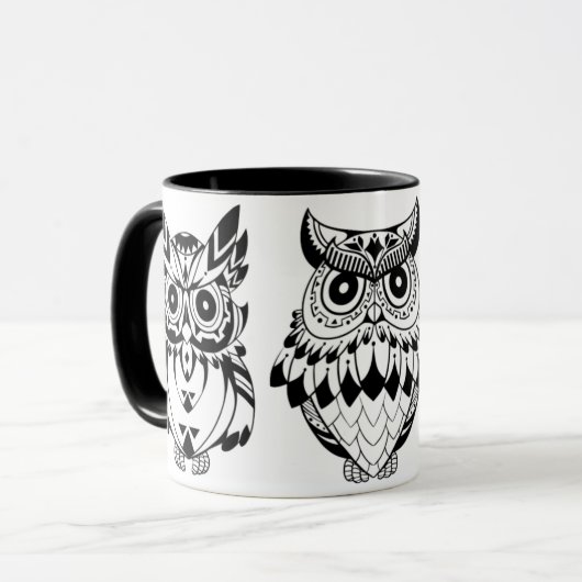 Ethnic Owl Tasse (Vorderseite Links)