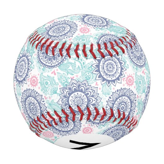 Ethnic Paisley Pattern Baseball (Rückseite)