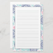 Ethnic Paisley Pattern Briefpapier (Vorne/Hinten)