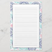 Ethnic Paisley Pattern Briefpapier (Vorderseite)