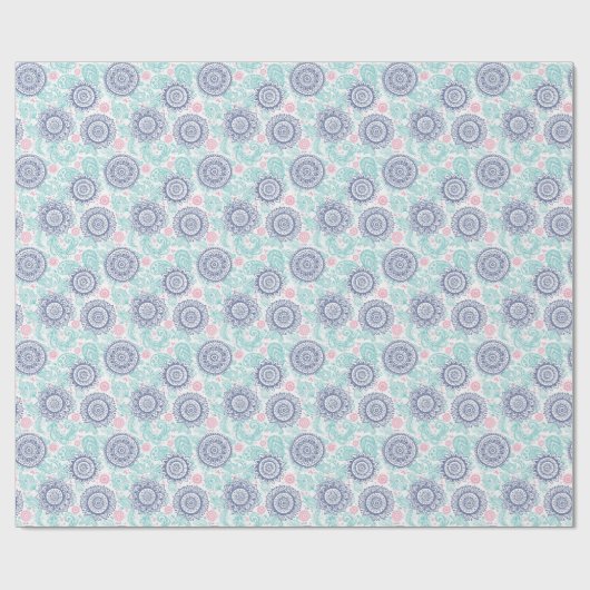 Ethnic Paisley Pattern Geschenkpapier (Flach)