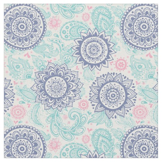 Ethnic Paisley Pattern Stoff (Nahaufnahme)